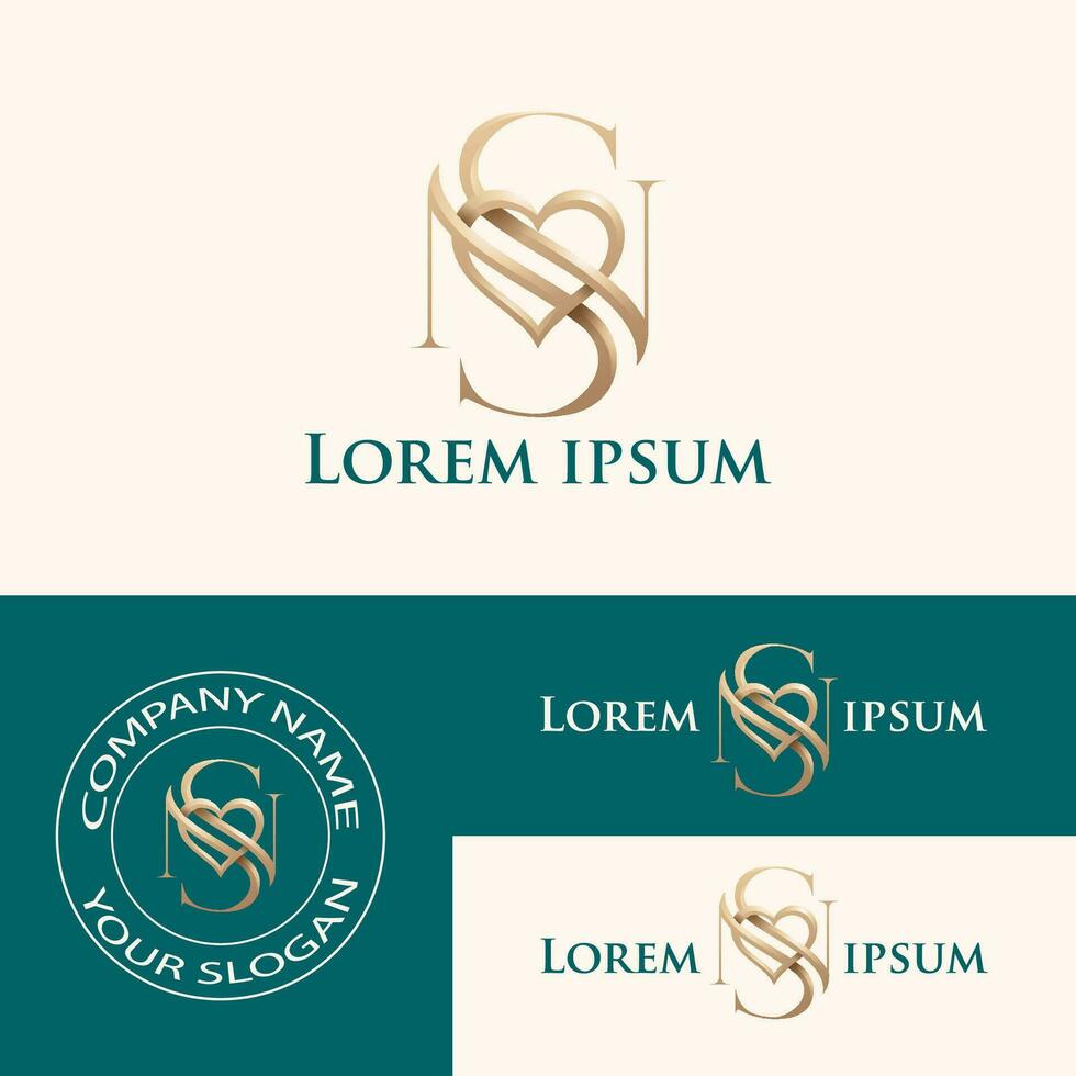 modern minimalist luxury initial letter logo vector