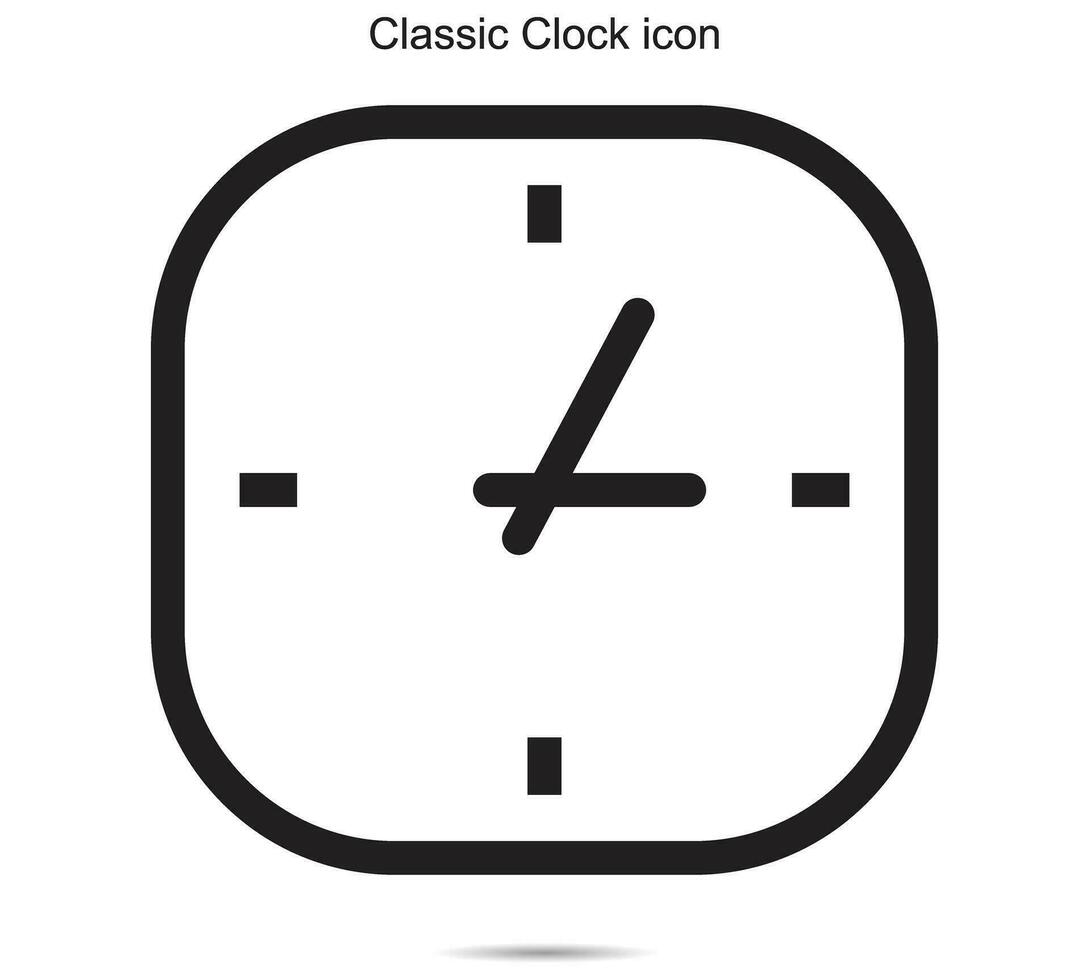 clásico reloj icono, vector ilustración.