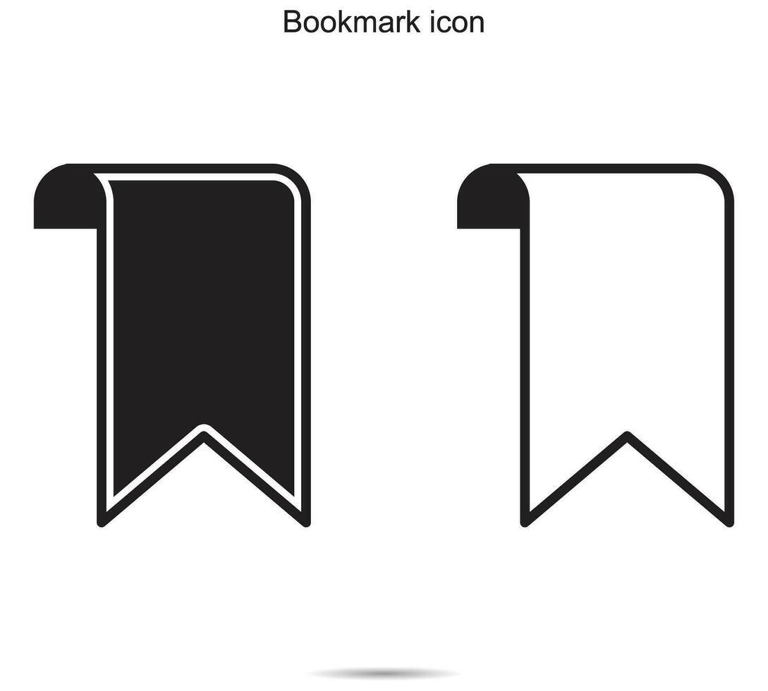 Bookmark icon, vector illustration.