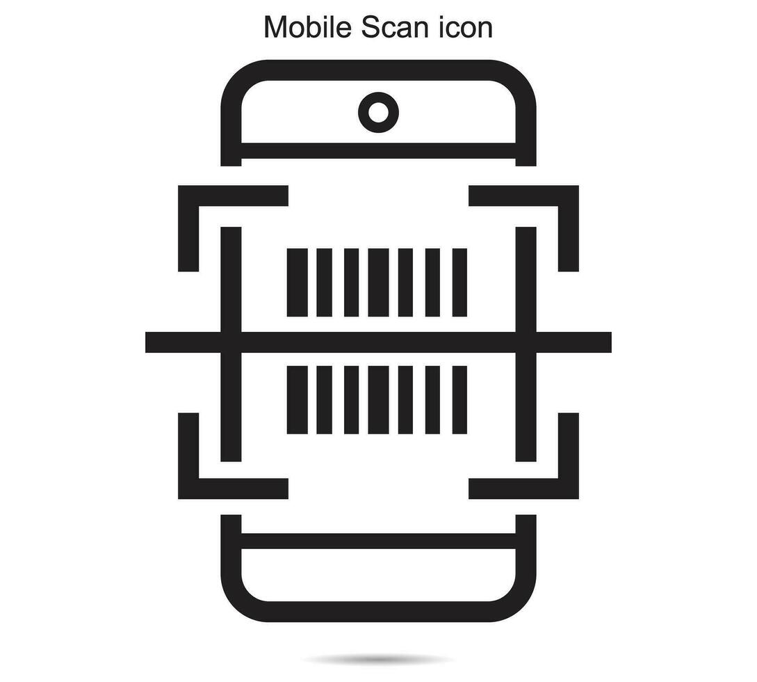 Mobile Scan icon, vector illustration.