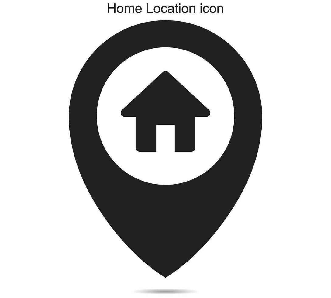 hogar ubicación icono, vector ilustración