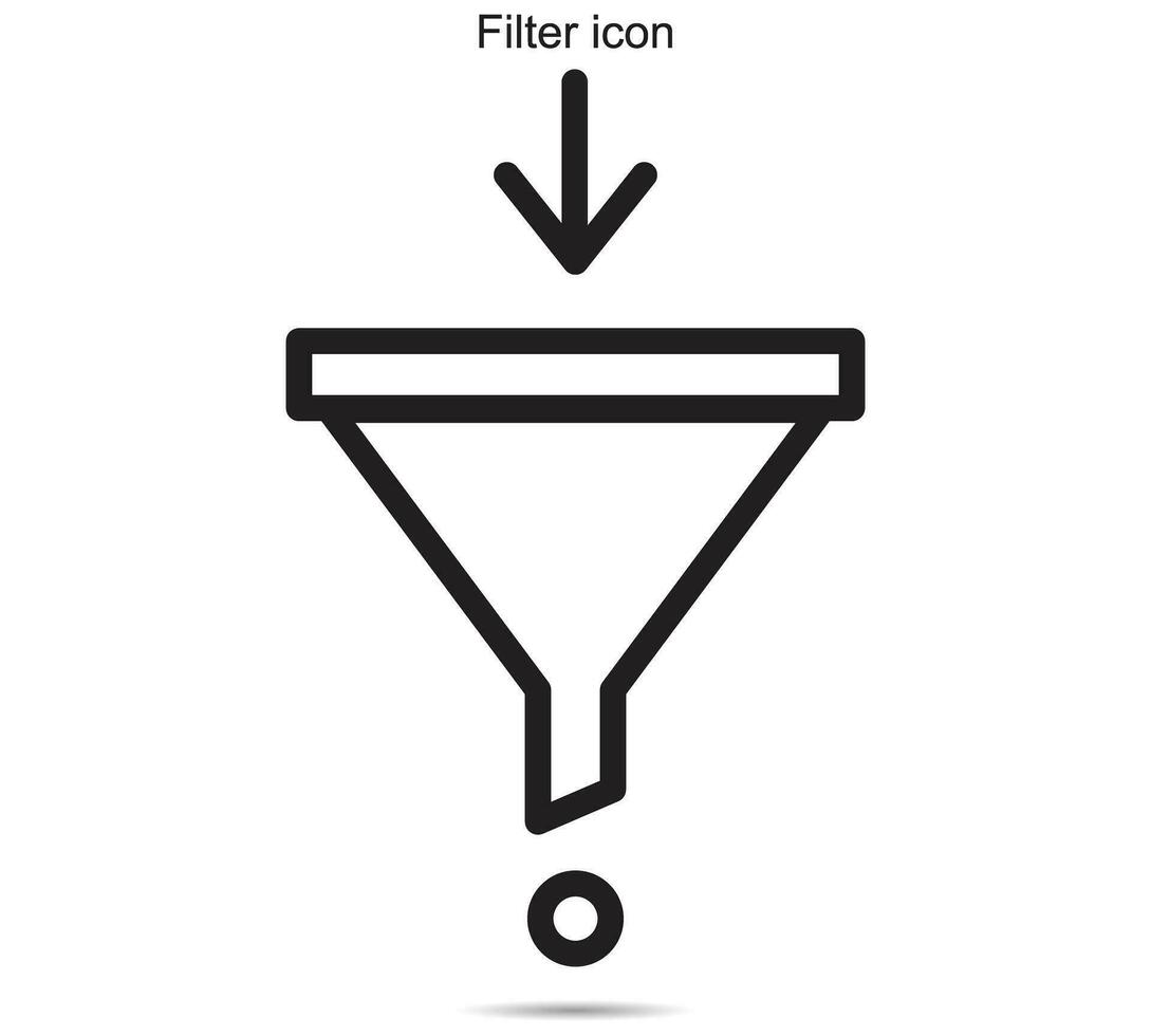 filtrar icono, vector ilustración