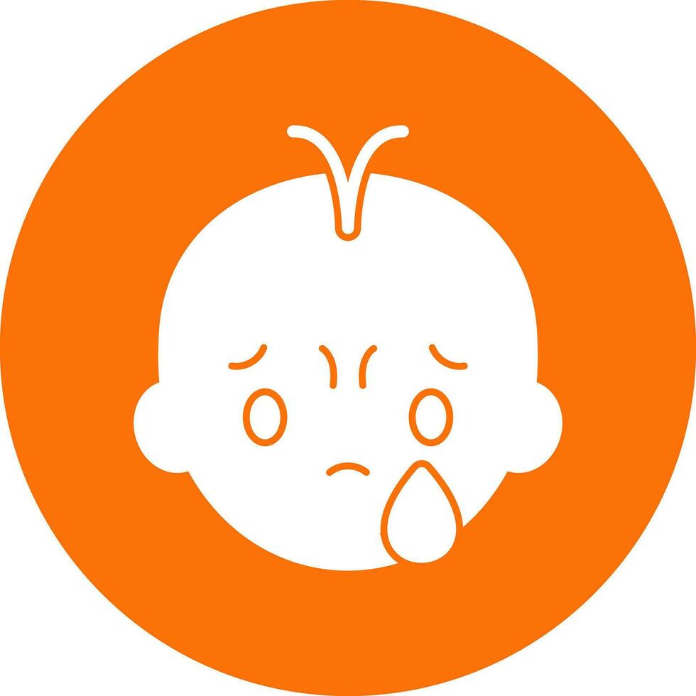 Crying Vector Icon Design