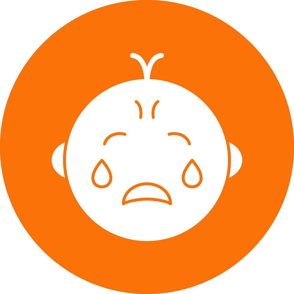 Baby crying Vector Icon Design
