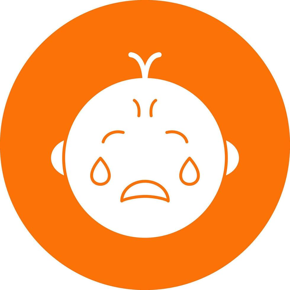 Baby crying Vector Icon Design