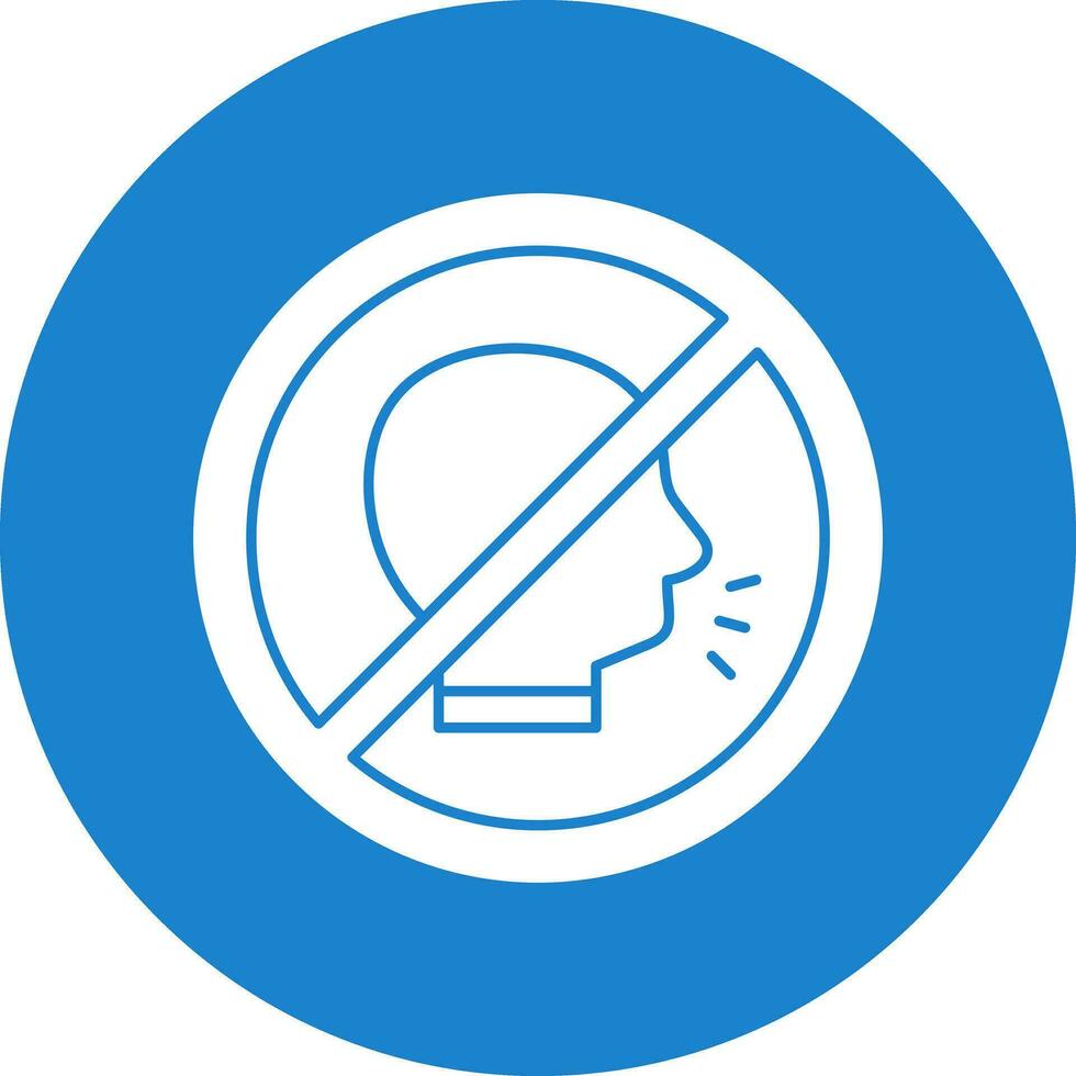 No shouting Vector Icon Design