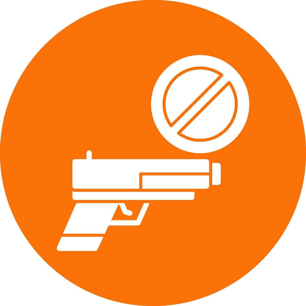 Gun ban Vector Icon Design