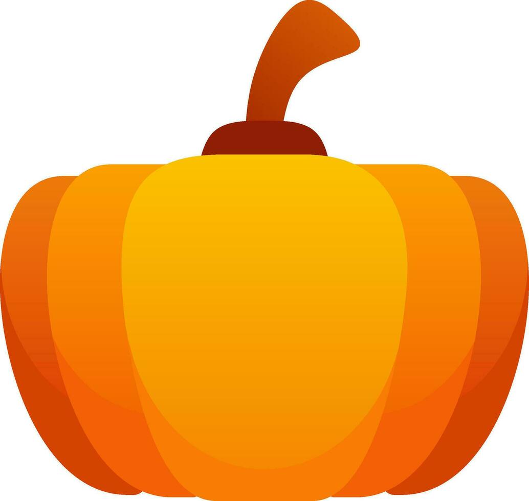 Pumpkin autumn icon vector illustration. Fall season pumpkin icon for harvest and food design. Simple pumpkin for autumn icon, sign, symbol, decoration or halloween. Food harvest in autumn season