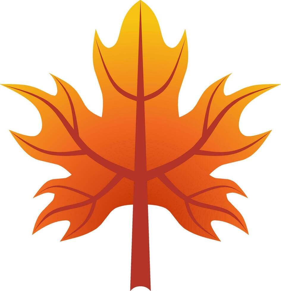 Maple leaf vector icon for autumn celebration. Fall season maple icon for cozy or hygge design graphic. Autumn leaf vector design for symbol, decoration or graphic resource