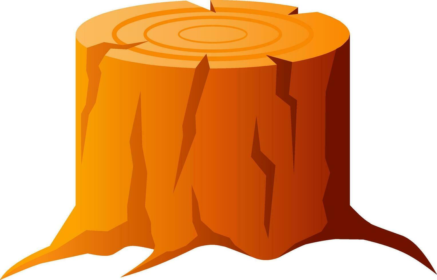 Autumn tree stump vector icon. Stump fall season icon with gradient color. Autumn graphic resource for icon, sign, symbol or decoration. Stump from the fallen tree in the fall season