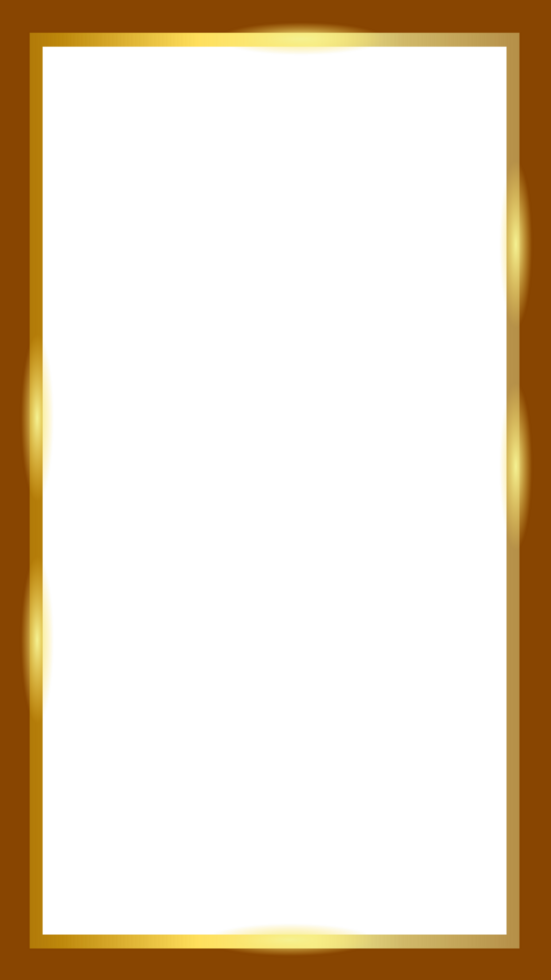 transparent frame golden border luxury background for social media post png