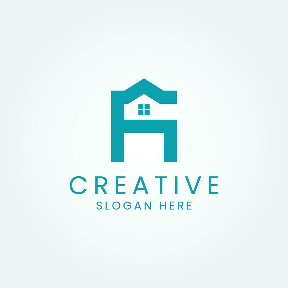 resumen letra r hogar logo diseño vector imagen