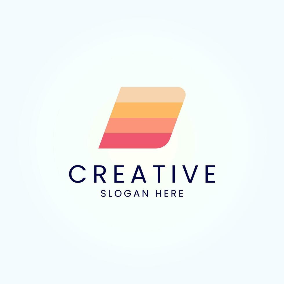 Modern Letter D Logo Design Vector Image