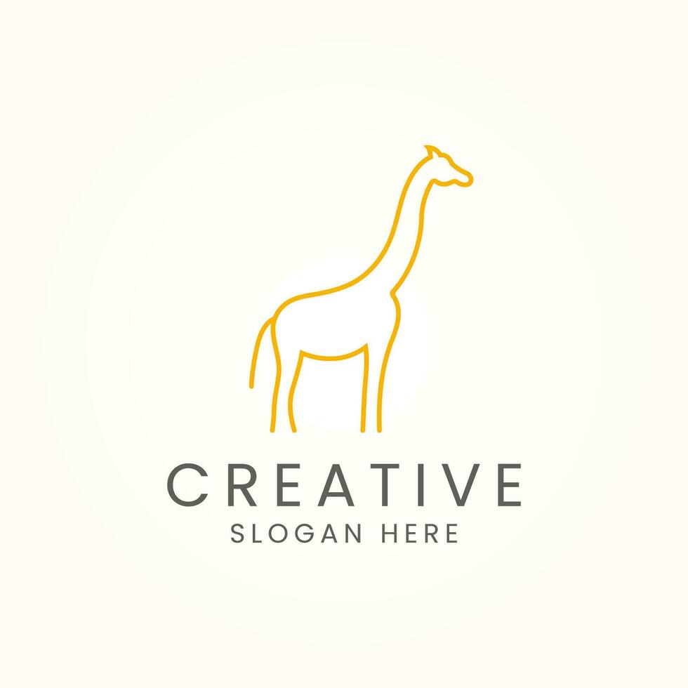 Modern Giraffe logo design vector template