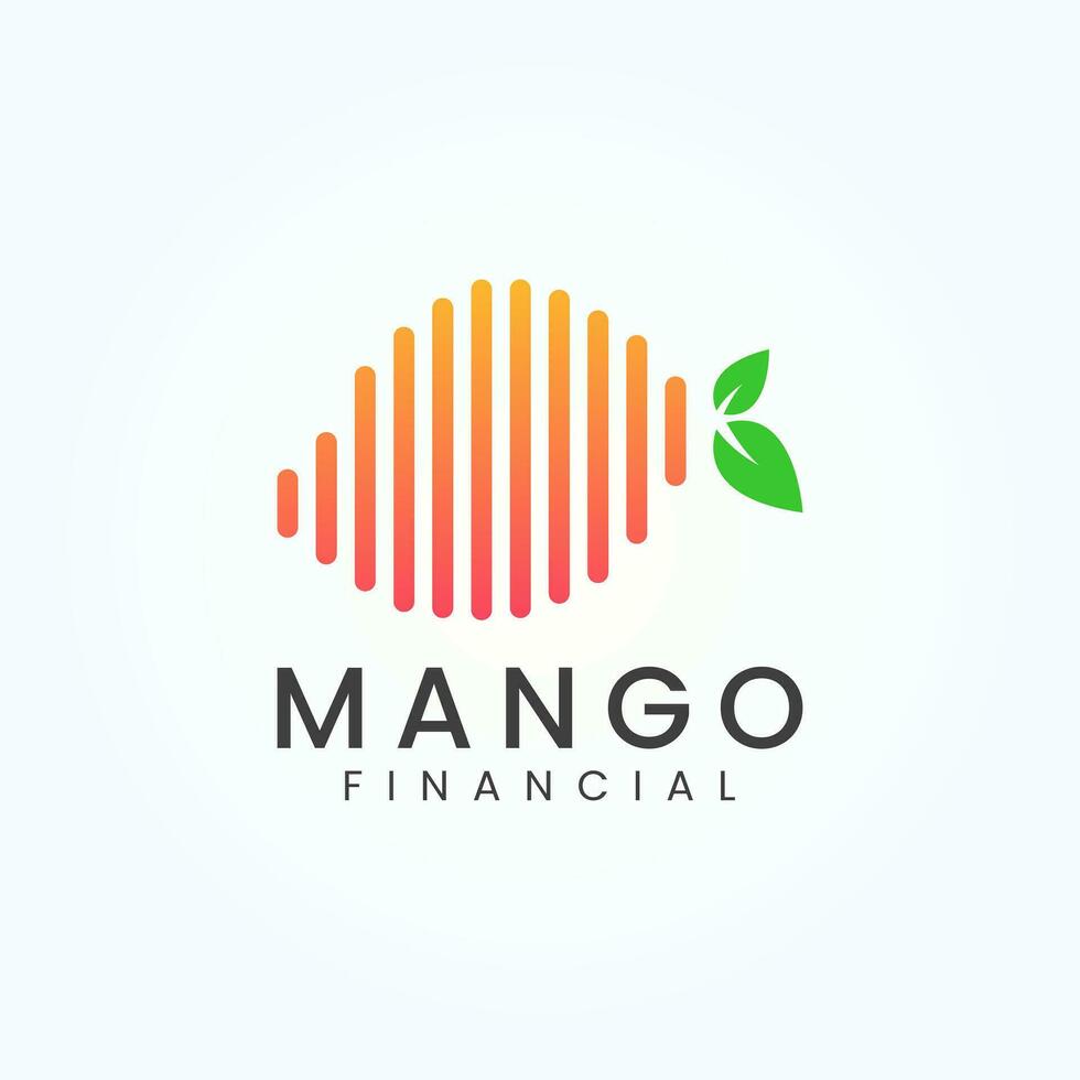 Modern Mango finance logo design vector image