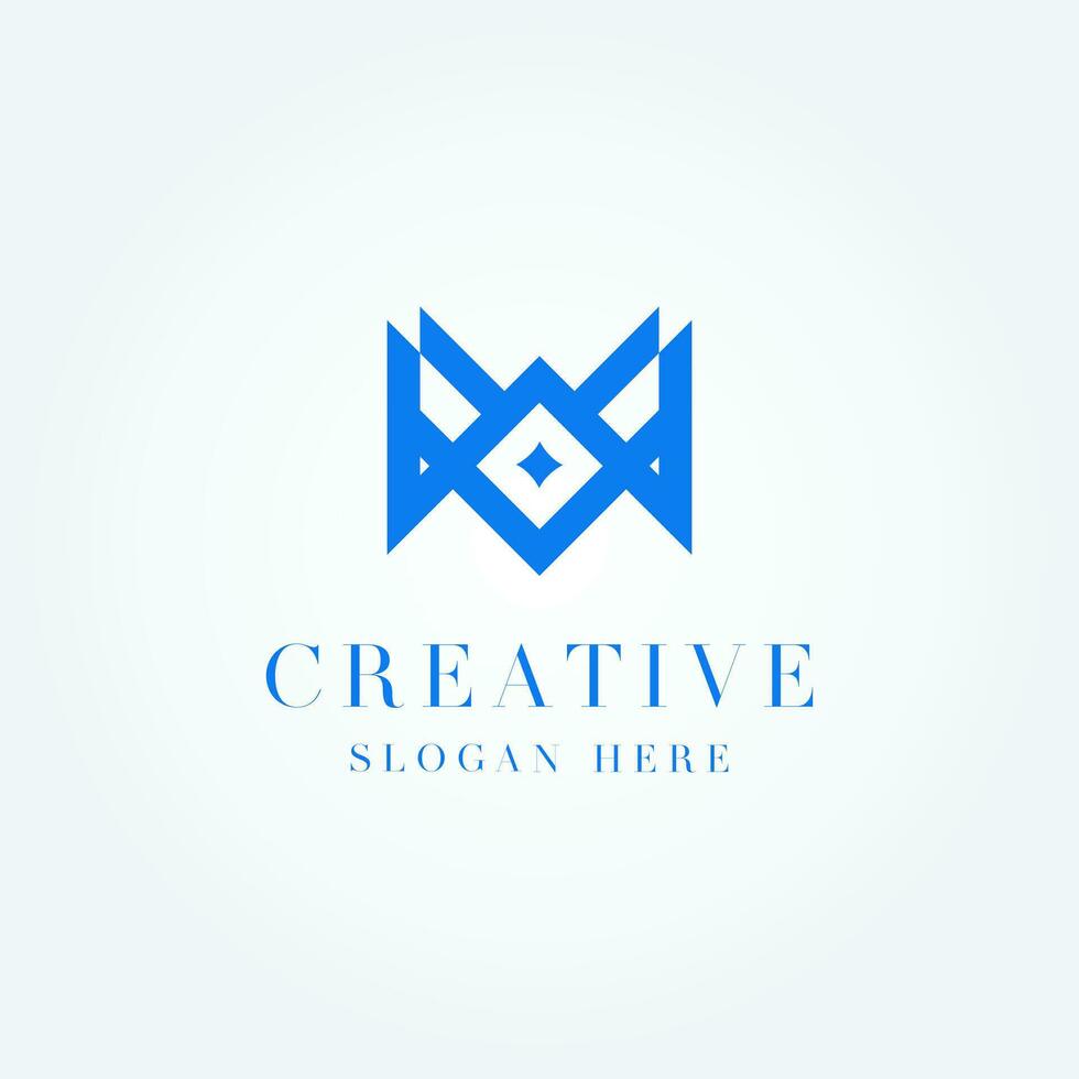 Letters M luxury logo design vector template