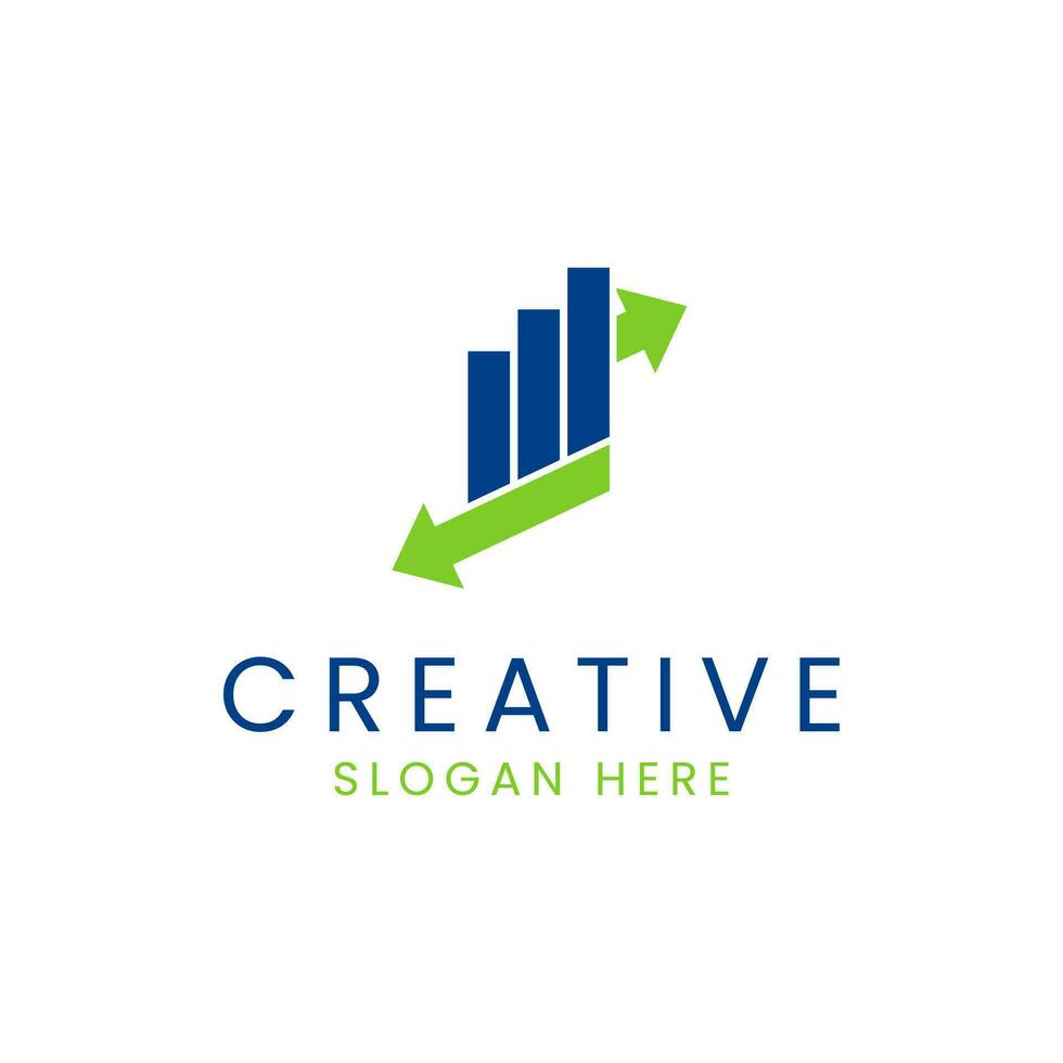 Creative letter S financial chart logo design vector image