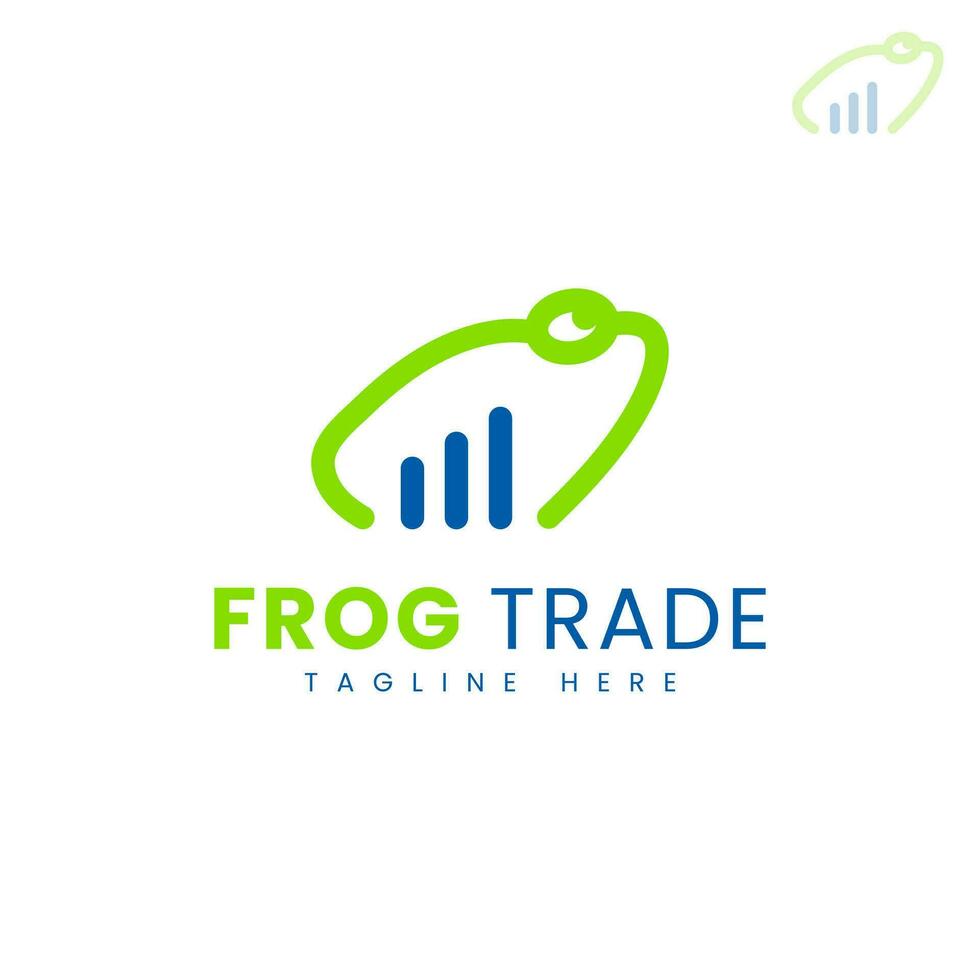 Modern Green Frog Finance Logo Design Vector Template