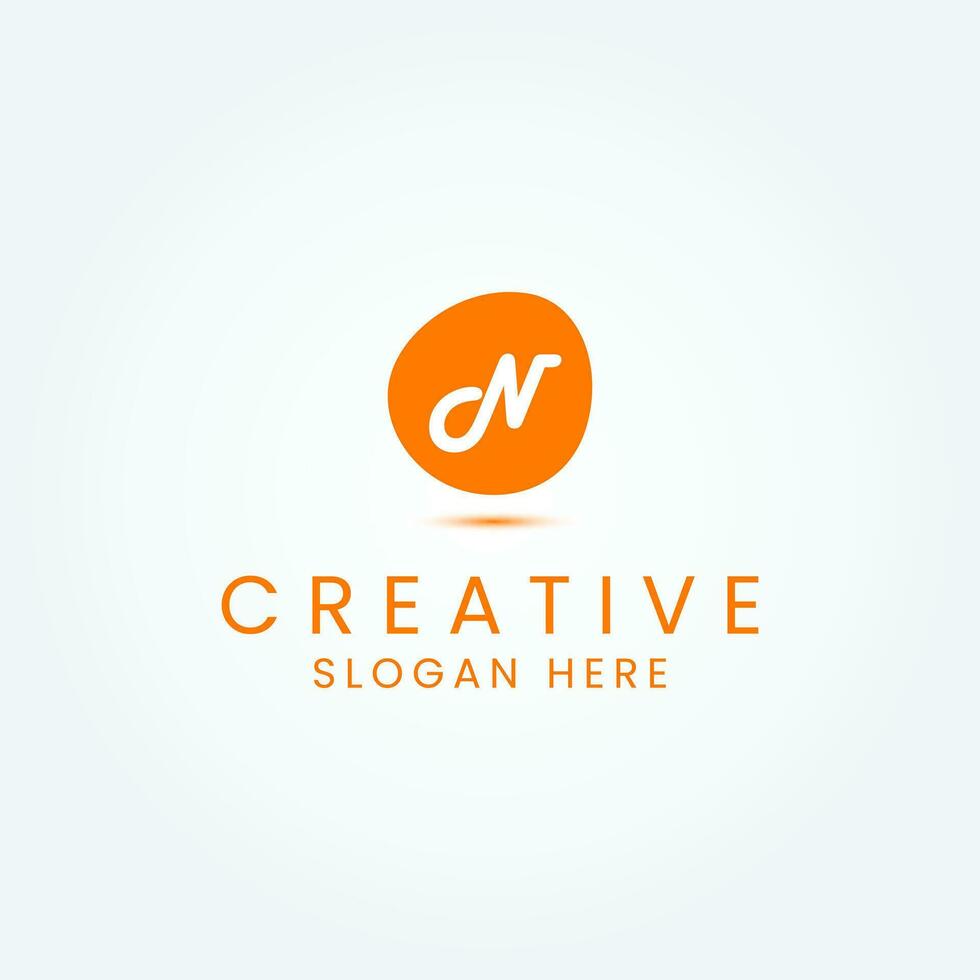 Abstract Letter N Logo Design Vector Template