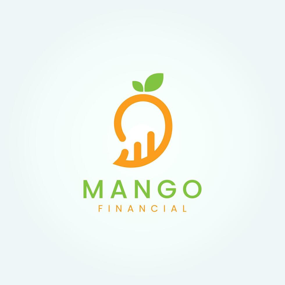 Modern Mango finance logo design vector image