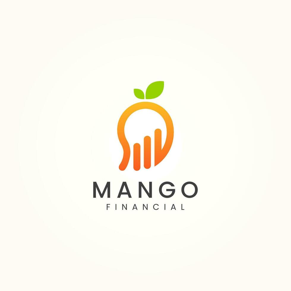 Modern Mango finance logo design vector image