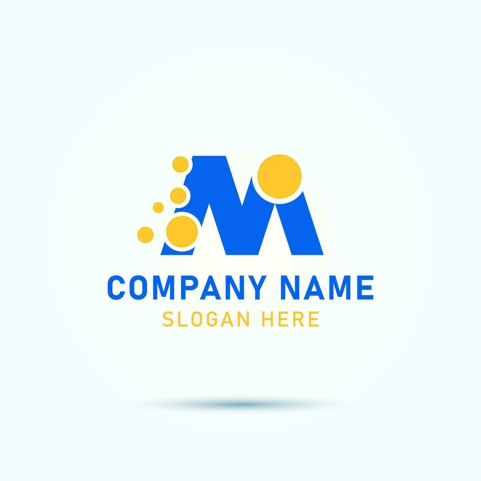 Creative and Modern Letter M Logo Design Vector Image