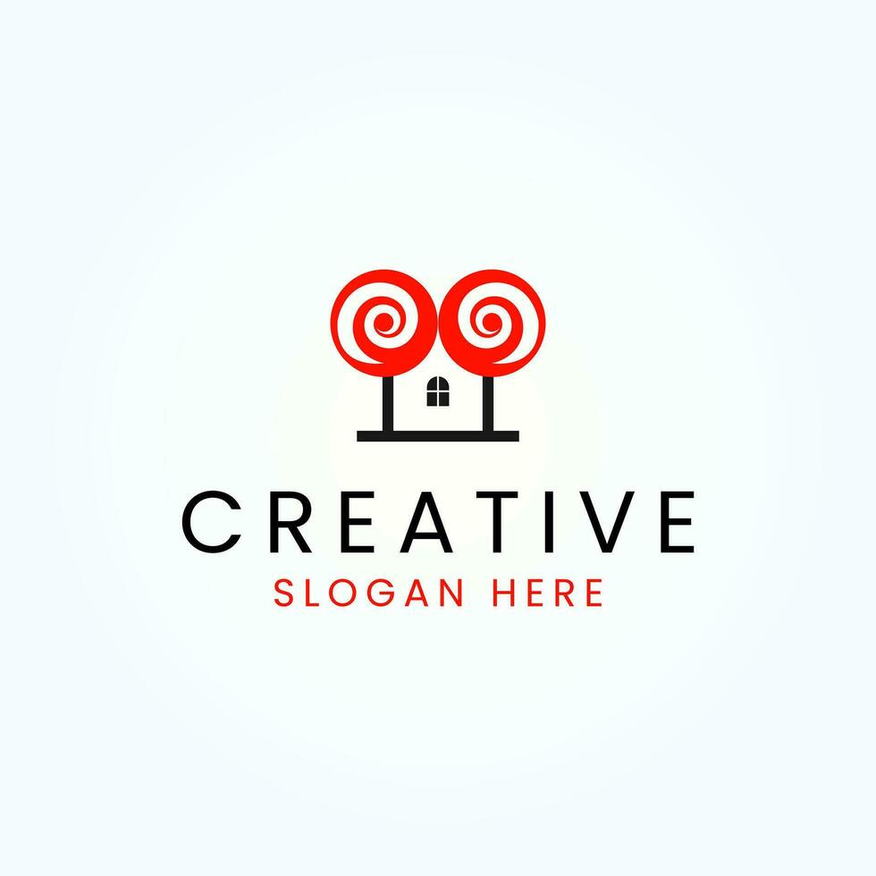 Chocolate House Logo Design Vector Template