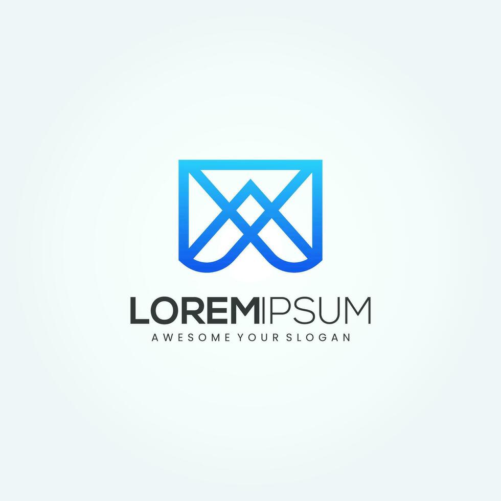 Abstract Modern Letter W Logo Design Vector Template