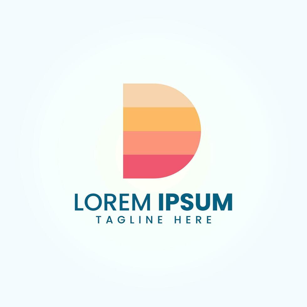 Modern Letter D Logo Design Vector Image