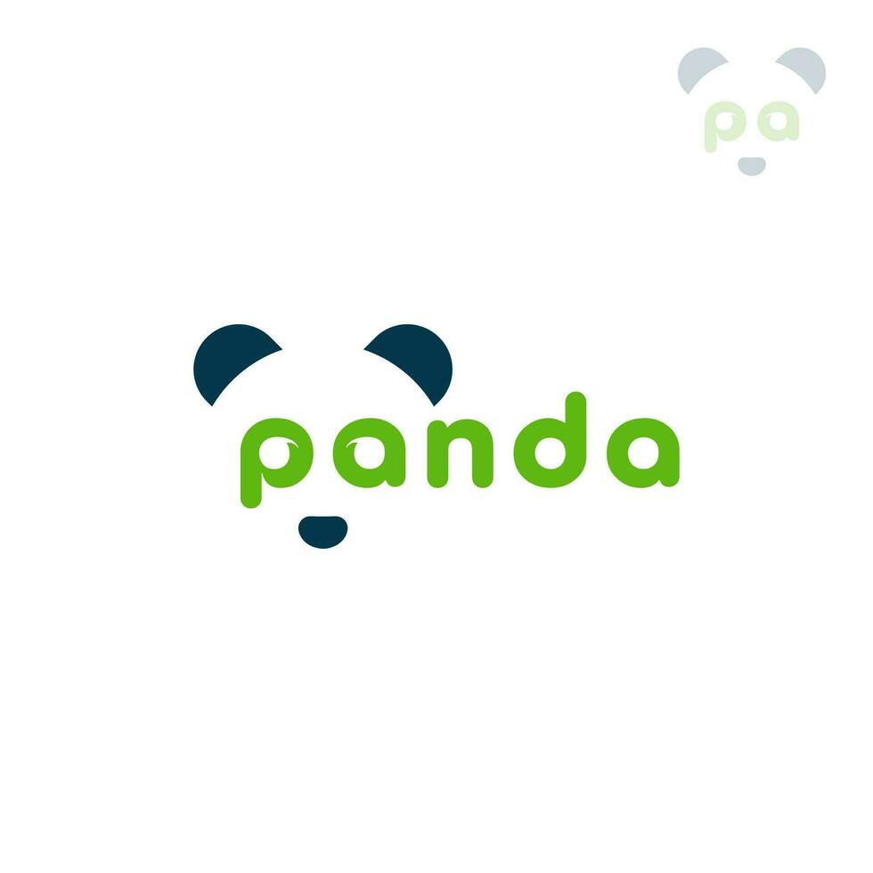 Modern Letter panda logo icon vector image