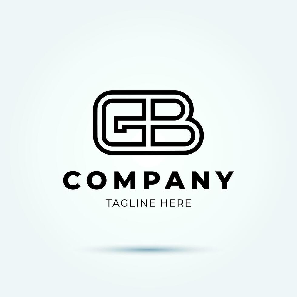 Initial Letter GB Logo Design Vector Image