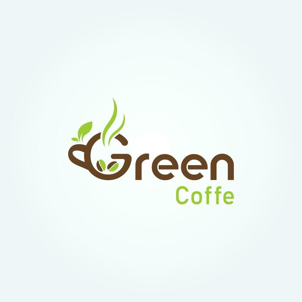 letra sol verde café logo diseño vector imagen