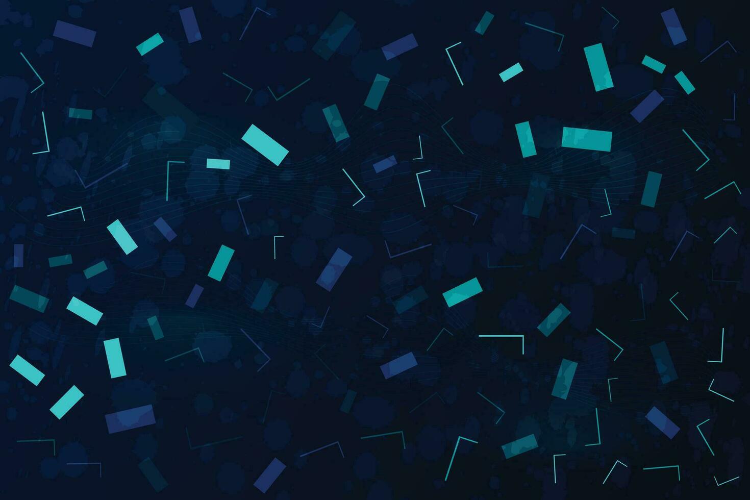 Abstract blue techno puzzle geometric background with squares bricks vector