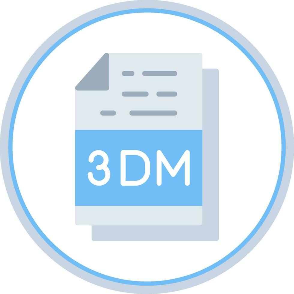 3dm File Extension Vector Icon Design