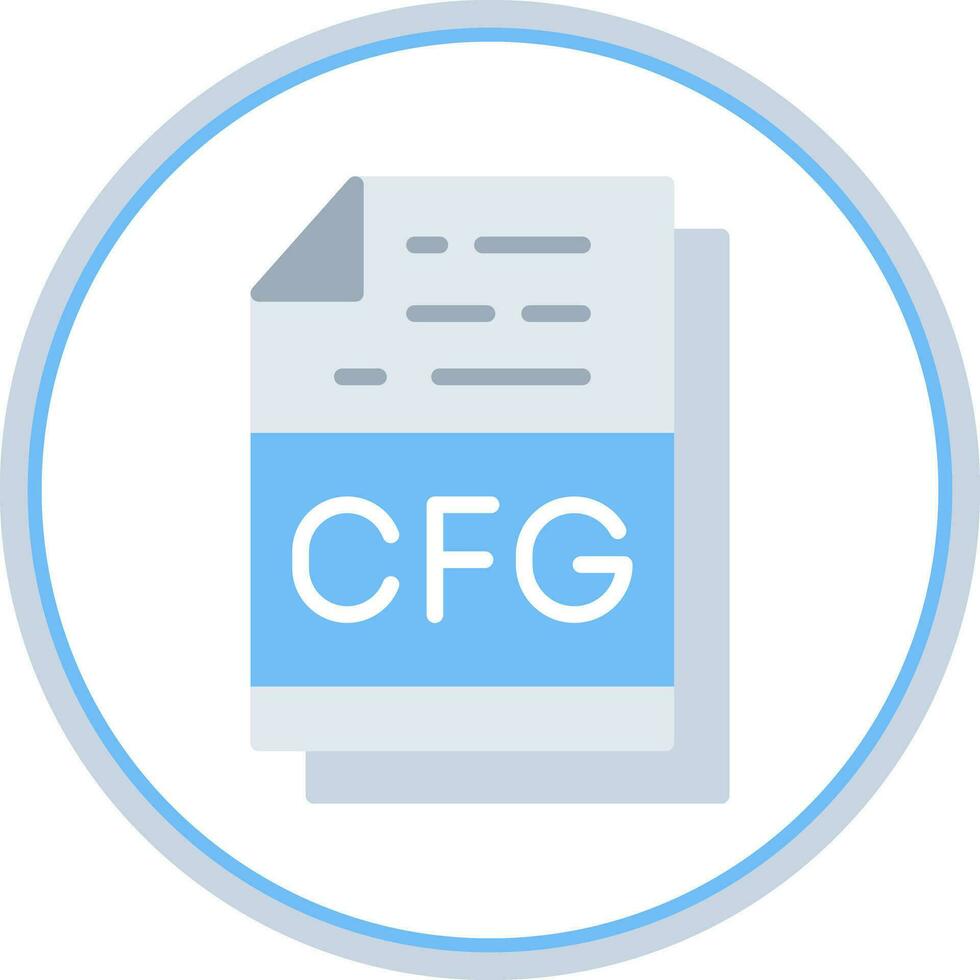 Cfg File Format Vector Icon Design
