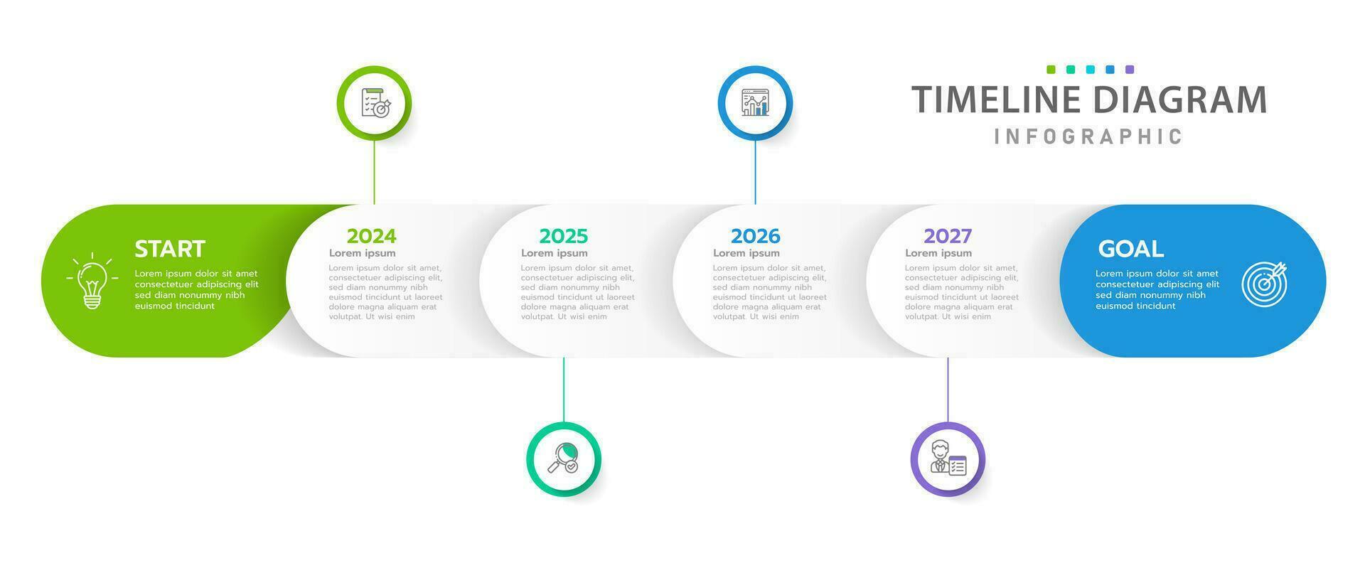 Infographic template for business. 6 Steps Modern Timeline diagram with roadmap and rounded rectangle topic charts, presentation vector infographic.