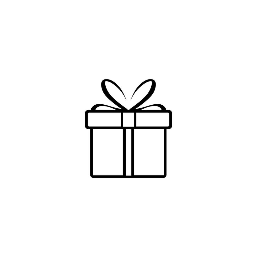 Gift Box Line Free Vector Element