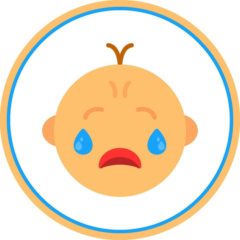 Baby crying Vector Icon Design