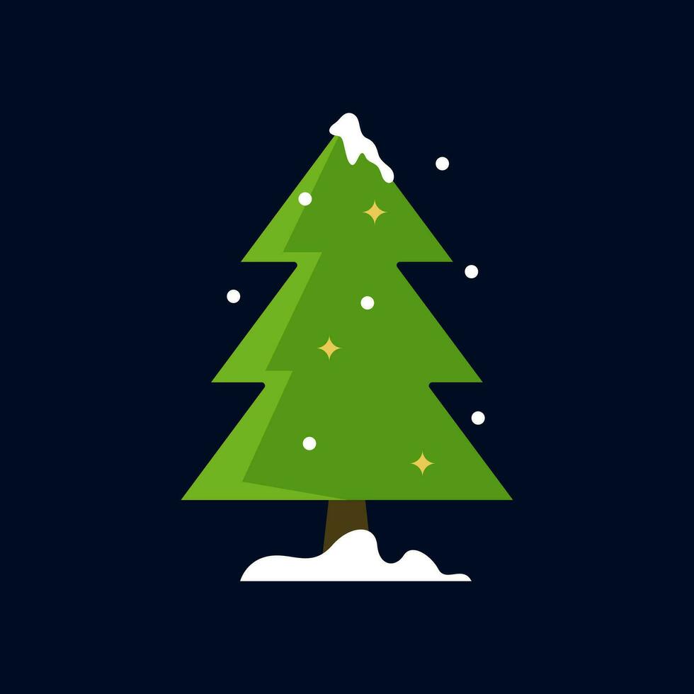 Snow Tree Illustration Vector