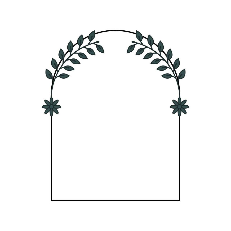 Floral Border Frame Element , Aesthetic Border Frame vector