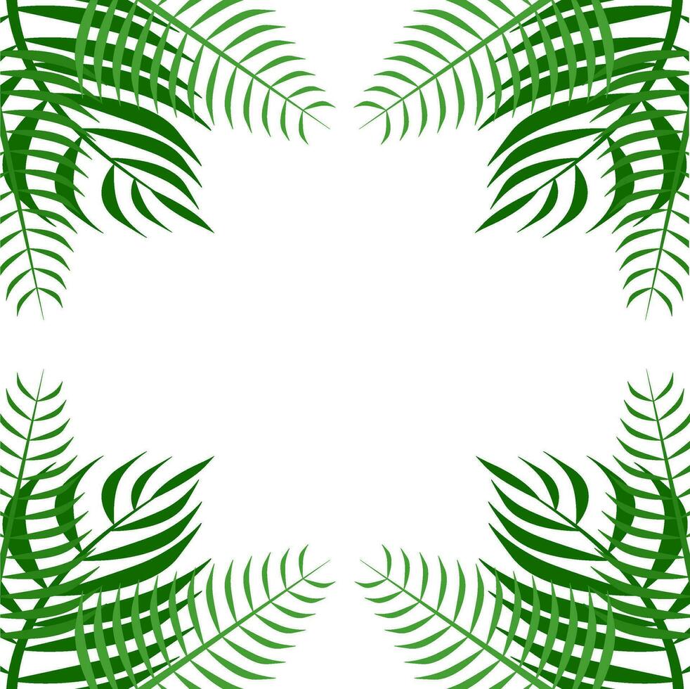 Palm Corner Frame Free Vector Element