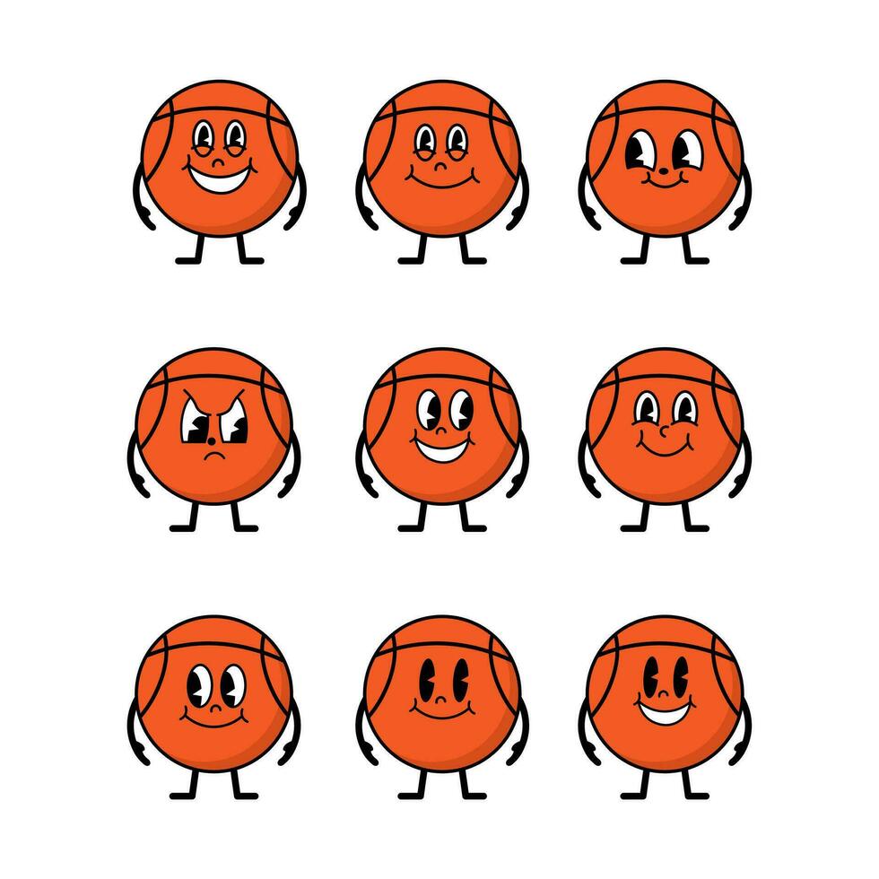 Basketball Character Illustration Free Vector