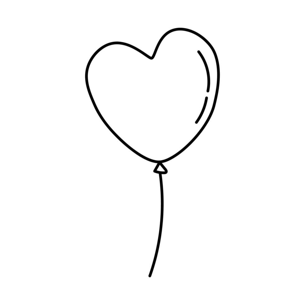 Line Balloon Icon Vector Element , Outline Balloon