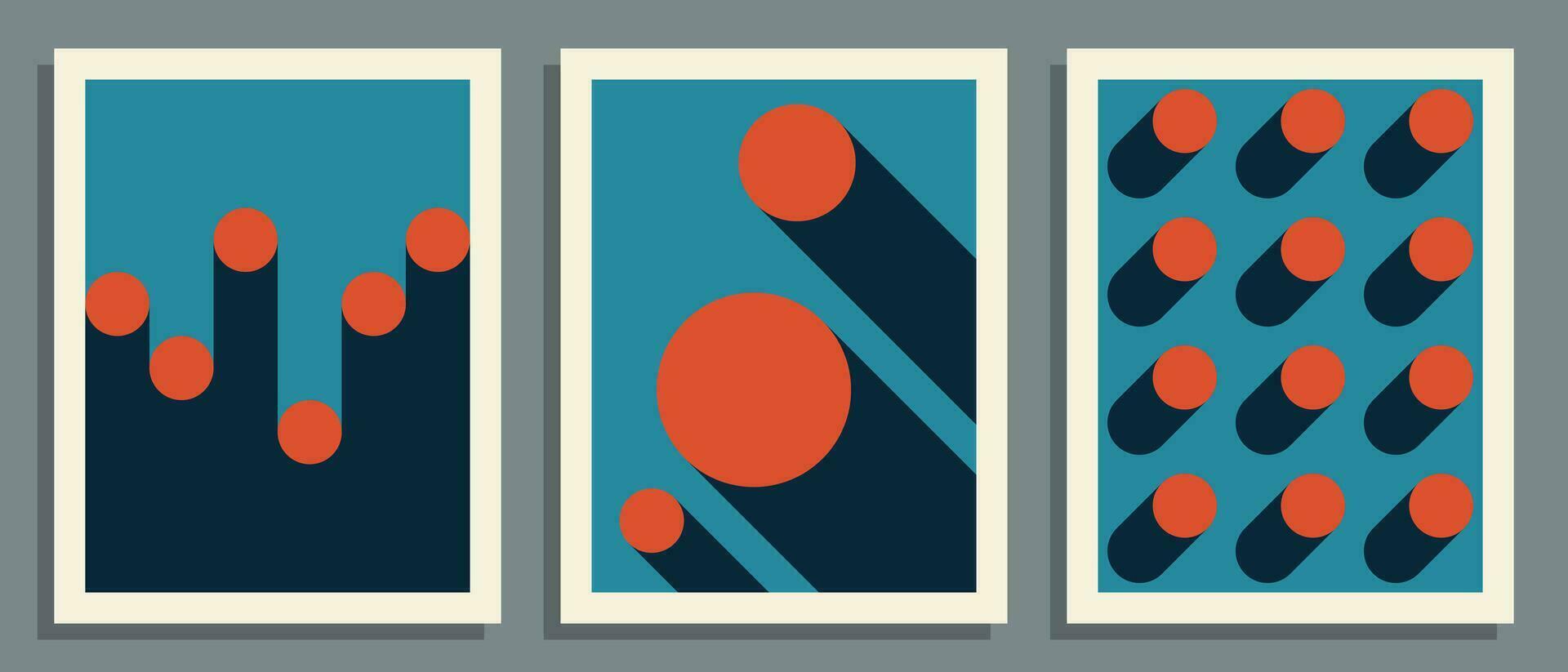 Abstract posters set. Geometric cover, background. Vector illustration.
