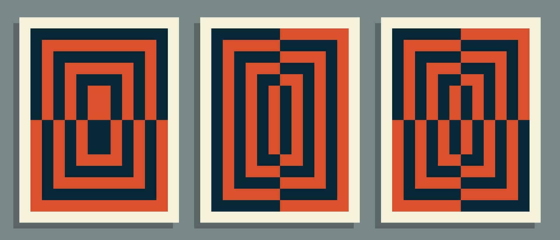 Abstract posters set. Geometric cover, background. Vector illustration.