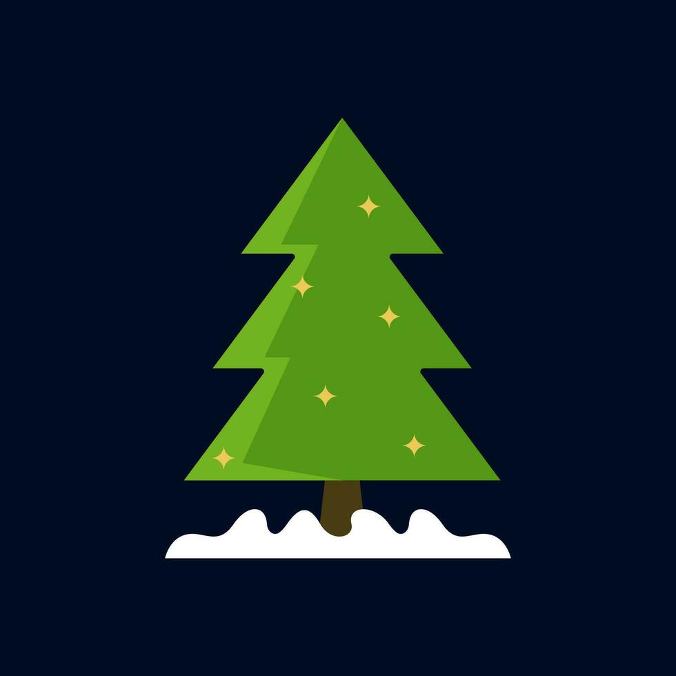 Snow Tree Illustration Vector