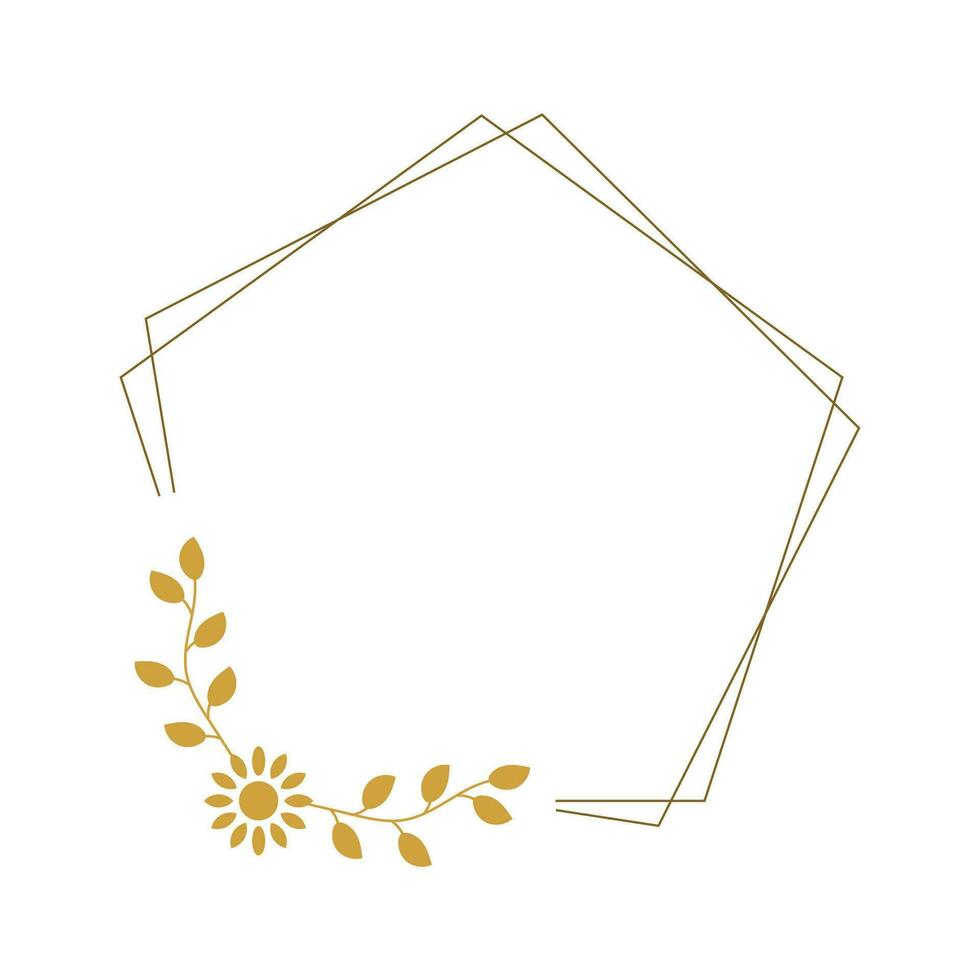 Floral Border Frame Element , Aesthetic Border Frame vector