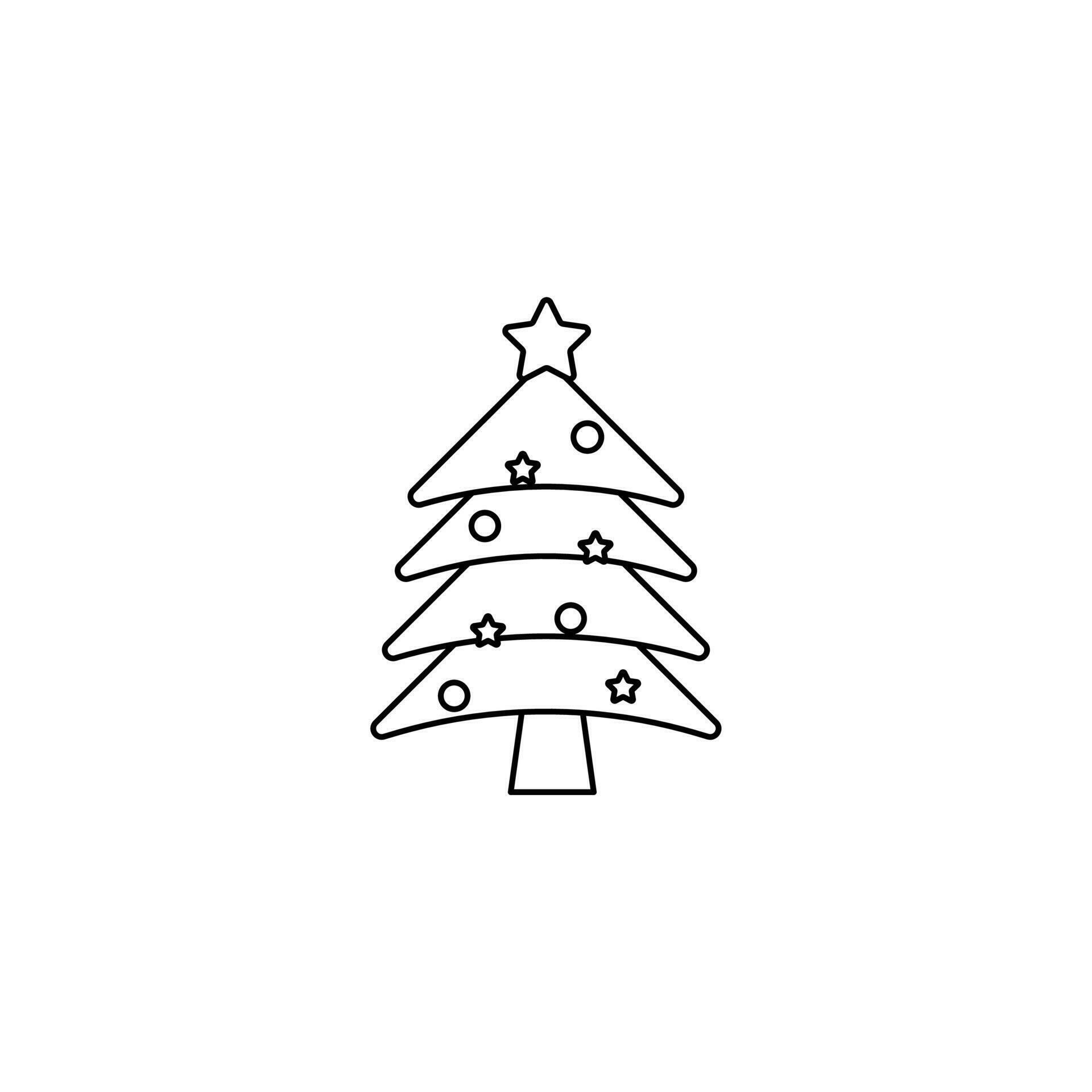 Christmas Tree Line Vector, celebration, decoration element 29099521