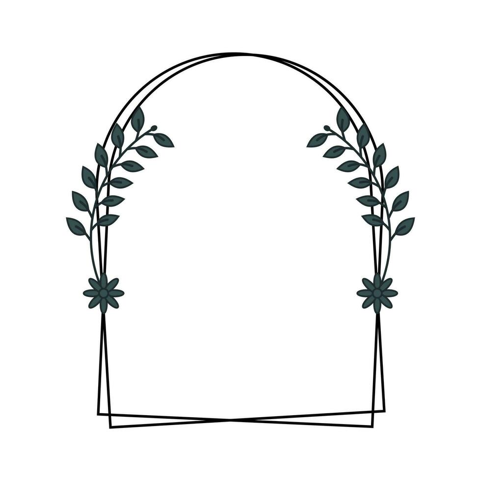 Floral Border Frame Element , Aesthetic Border Frame vector