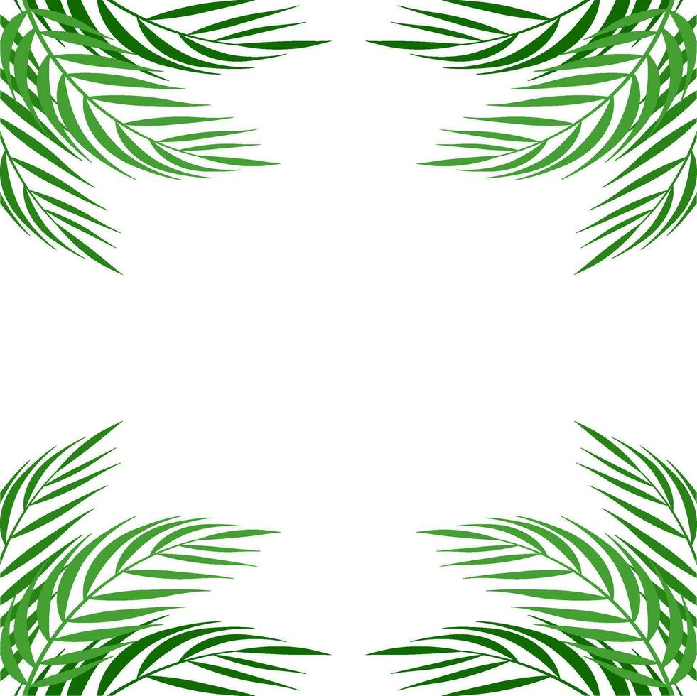 Palm Corner Frame Free Vector Element
